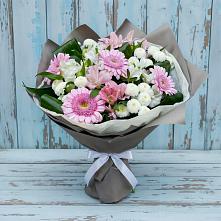 Букет цветов из:  Герберы, Альстромерии и Хризантемы #REPLACE_PRED# Винодельненском