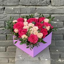 Цветочная композиция из Розы в коробке #REPLACE_PRED# Винодельненском