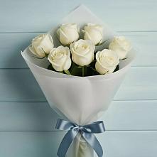 Букет 7 Белых роз Эдлесс Лав в Винодельненском