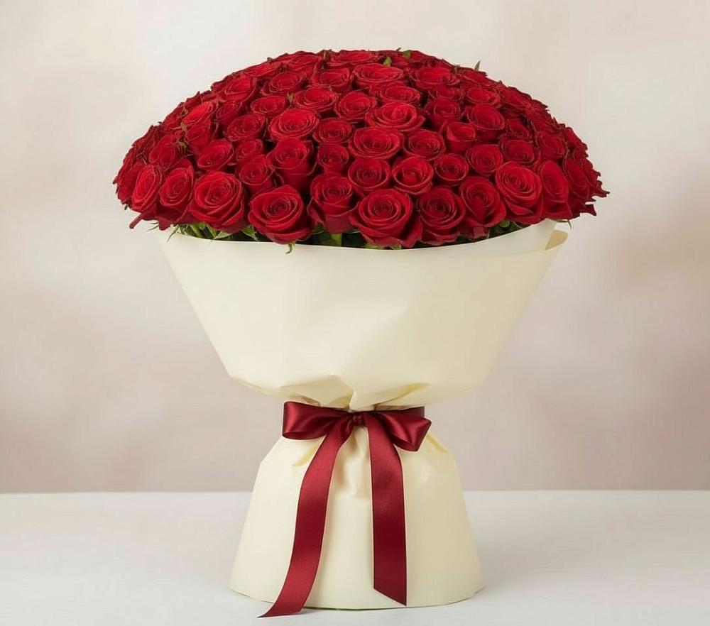Букет 101 Красная роза Милано в Винодельненском