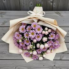 Букет цветов из:  Розы и Хризантемы #REPLACE_PRED# Винодельненском