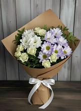 Букет цветов из:  Хризантемы и Розы в Винодельненском