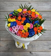 Букет цветов из:  Розы и Хризантемы в Винодельненском