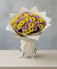 Букет цветов из:  Хризантемы #REPLACE_PRED# Винодельненском