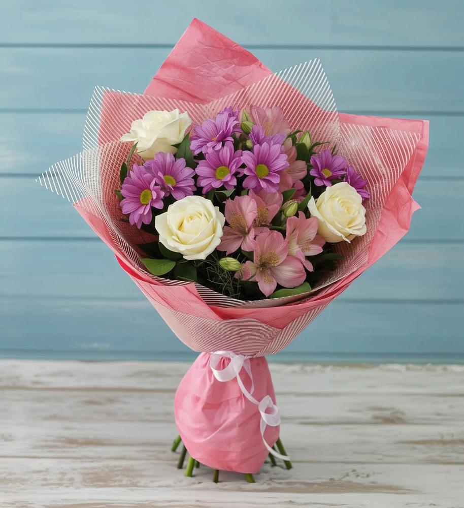 Букет цветов из: Герберы в Винодельненском