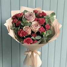 Букет цветов из:  Гвоздики и Розы в Винодельненском