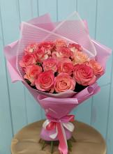 Букет 15 Розовых роз Равель в Винодельненском