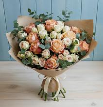 Букет цветов из:  Альстромерии и Розы в Винодельненском